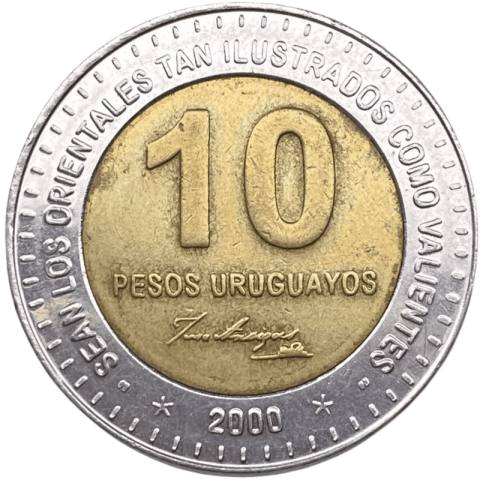 Moeda de 10 pesso Uruguaios